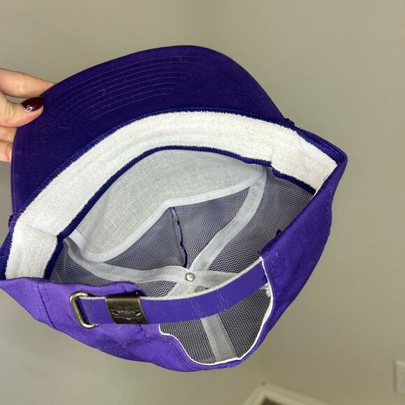 90s Rope Hat- purple ACU - unique back strap- track & field - retro throwbacks - Picture 4 of 6